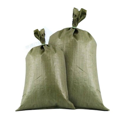 Recyclable Offset Printing Plastic Construction Sand Bag Heat Seal Pp Woven Green Garbage Bag